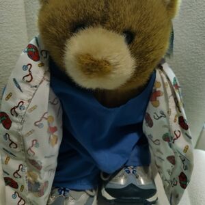Build-A-Bear Brown Teddy with Blue Outfit
